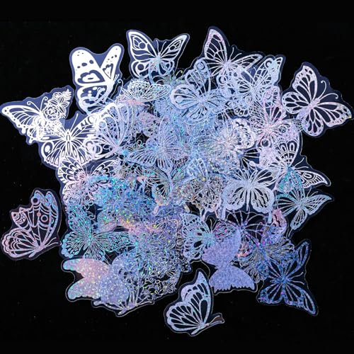 Vintage Aufkleber, Sticker Aesthetic für Wasserflaschen, Scrapbooking, Laptops,Wasserfeste Vinyl Aufkleber für Kinder Mädchen Jugendliche (Schmetterling)