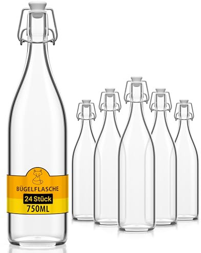 Bouteilles en verre de 750 ml à remplir, bouchon à étrier, bouteilles vides à remplir, bouteilles d'alcool, bouteilles de jus