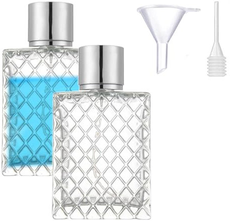 Parfümzerstäuber,2 PCS Leere Parfüm Zerstäuber Nachfüllbare Parfüm Spray Flaschen mit Trichter und Tropfer Glas Parfüm Flaschen Kosmetische Sprühflasche Reise für Reisen nach Hause Geschenk