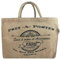 Domelo Einkaufskörbe. Bedruckte Einkaufstasche. Jute Tasche groß. Korbtasche, wasserabweisenden Strandtasche. Jutetaschen Shopper als Shopping bag. Nachhaltige Tragetasche (Vintage)