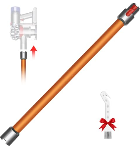Bacchetta di prolunga a sgancio rapido compatibile con aspirapolvere Dyson V15 V11 V10 V8 V7, tubo di prolunga da 74 cm, arancione