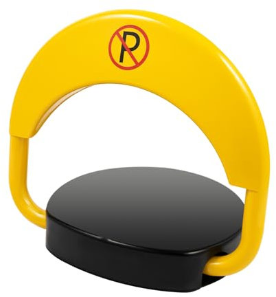 ACROSSPART Blocco parcheggio con 2 x telecomando per parcheggio elettrico con batteria automatica, pieghevole, blocco parcheggio, serratura elettrica con riflettore