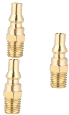 Gogogmee Räucherofen Gas 3st -schnellkupplung Schnellverbinder Kugelhahn-schnellkupplung Für -absperrventil Heizlufter Heizgerã¤te -schnellregler -absperranschluss Golden