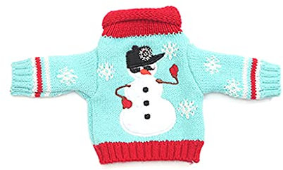 Mllepjdh Weihnachten Pullover Wein Flasche Abdeckung Gestrickte Hässliche Pullover Wein Flasche Mantel Geschenk Tasche Geburtstag Party Dekorationen Hochzeit Liefert
