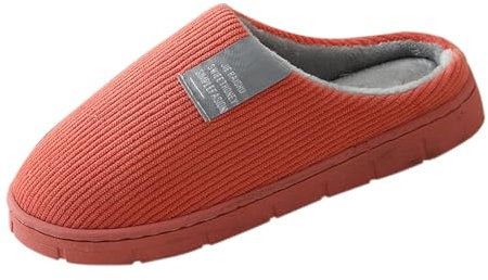 Hausschuhe Katze Hausschuhe J88888888 Pantoffel Damen Winter Plüsch Baumwollpantoffeln Dicke Sohle Warm Hautfreundlich Indoor rutschfeste Lustige Hausschuhe Damen Hausschuhe Lammfell (Red, 40)