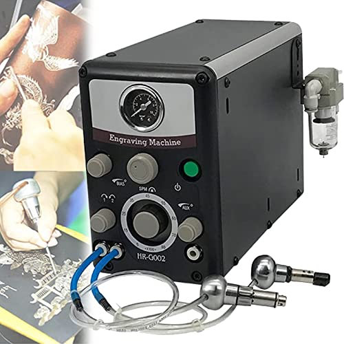 Kit per la creazione di Gioielli, Kit per Macchina per Incisione pneumatica per Gioielli, velocità Regolabile, 400-800 Giri/min, utensile per Incisione pneumatica a Doppia Testa, m