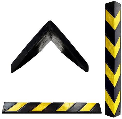 Vigil Rubber Corner Guard - Corner Protectors for Wall Safety | Car Door Edge Protector with High Visibility, Rubber Corner Protectors for Buildings, Wall Corner Guards, Professional Grade
