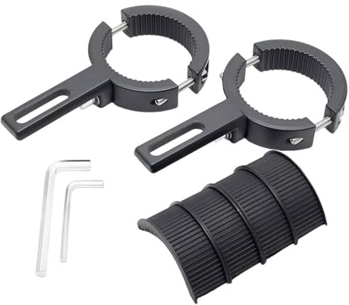 JVHLOV 2 Stück Halterungen für Motorrad-Scheinwerfer, Verstellbare Motorrad-Scheinwerferhalterung, Universelle Scheinwerfer-Scheinwerfer-Halterung, 38mm-60mm, Einfache Installation