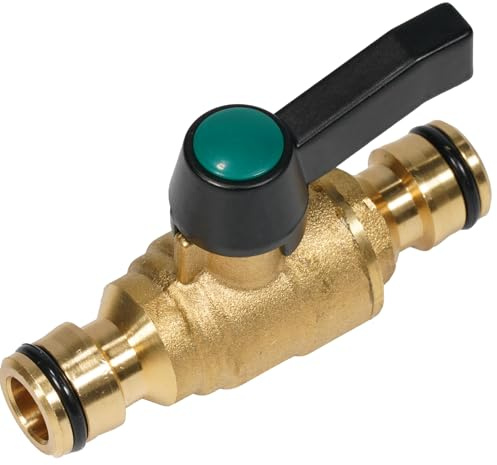 Gartenschlauch Kupplung Schlauchkupplung mit Regulierventil, 1/2-Adapter an beiden Enden anschließen, Bauform mit Schalter