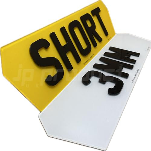 Hex Plates Short Number Plates UK Reg 4D Quality 6 Digit 16 inch long show plate