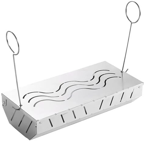 Grillring aus Holzkohle, Raucherring, Grill-Box, Holzkohle, verstellbar, für Pellet Grill, Wood Chip, Smoker Box