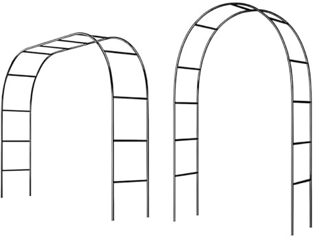 Rosenbogen Metall Torbogen Garten Aus Eisen, Breiten 280 240 220 200 180 140 120cm, Gartenbogen Rankhilfe Für Hochzeit Garten Balkon Schwarz Grün(Black,W2.80 x H2.50m)