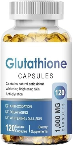 Glutathion 1000mg Soft Gélules (120pcs) | Antioxydant L - Glutathion Complexe | Originaire Naturelle, Non-GMO