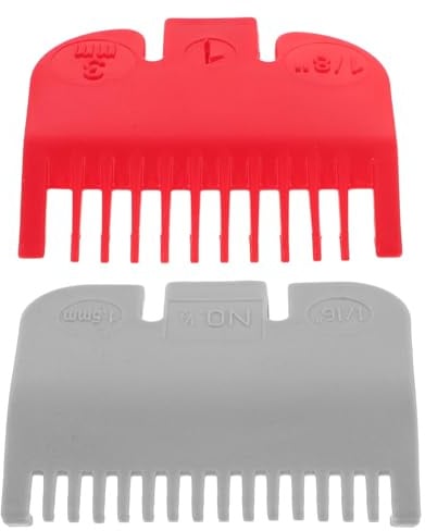 2 Stück Scherkamm Aufsätze aus Kunststoff für Haarschneidemaschinen | Buckle Limit Design, Gleichmäßige Schnittlänge und Präzise Positionierung, für Trimmer und Clippers
