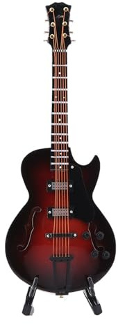 shenruifa Chitarra classica in miniatura, replica con supporto e , modello di strumento, ornamenti natalizi (modello da 18 cm)