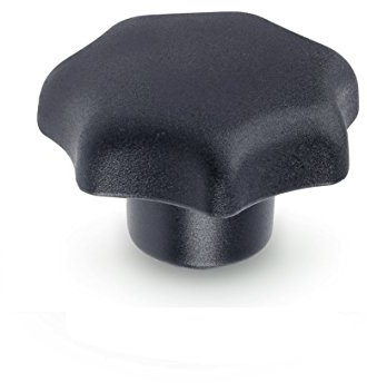 Ganter Normelemente | Sterngriffe mit Gewindebuchse - DIN 6336-KT-50-M10-K | Kunststoff Thermoplast | Buchse Stahl verzinkt, blau passiviert | 10 Stück, Gewinde d2: M10