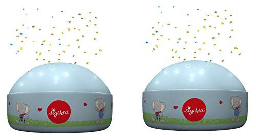 Zauberhaftes 2er Set LED Nachtlichter Lolo Lombardo Sternprojektor LED-Farbwechsler mit 3 Farben projiziert Sternenhimmel