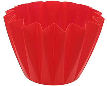 10 x Pflanztöpfe Adonis _ Blumentopf Übertopf aus Kunststoff in tollen Farben – für Balkon, Garten, Fensterbank, Innen- & Außenbereich – wetterfest, leicht, moderne Farben & Form (Ø 14 cm - Rot)