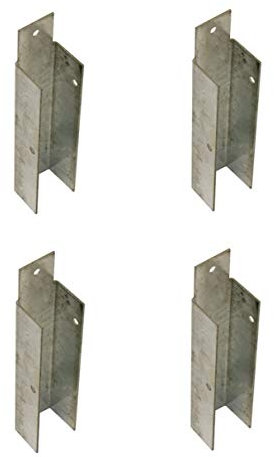 Fencing Gravel Board Bracket Clip 4 Pack 25x25mm x 220mm pre-galvanised Metal Wood Wooden Timber Fence metpost GBC001