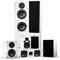 Fluance Elite High Definition Surround Sound Home Theater 7.0 Channel Speaker System including Three-way Floorstanding Towers, Center Channel, Surround and Rear Surround Speakers - White (SX70WHR)