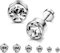LOLIAS 6 Paare Edelstahl Ohrringe für Damen Mädchen - Knorpel Helix Ohrstecker Runde Winzige Screwback 3-8 MM für Herren