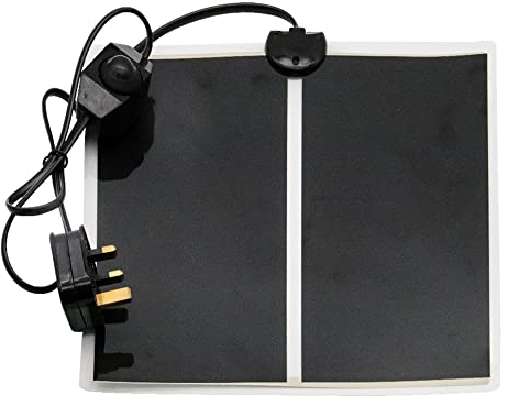 Lucky Farm 14W Reptile Vivarium Heat Mats Pets Heating Pad for for Turtle,Snakes,Lizard,Gecko Plants Seeding Heat Pads Adjustable Amphibian Tank Warmer Mat,UK Plug (14W 28x28 cm)