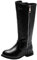 rismart Ragazze Ginocchio Zip Stivali da Equitazione Faux Foderato in Pelliccia Basso Scarpe Invernali SN03922(Nero,32 EU)