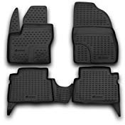 Element Passgenaue Premium 3D Gummimatten Fussmatten passend für Ford C-MAX (RN), Mk2 II, 2010-2019, 4 TLG, Schwarz