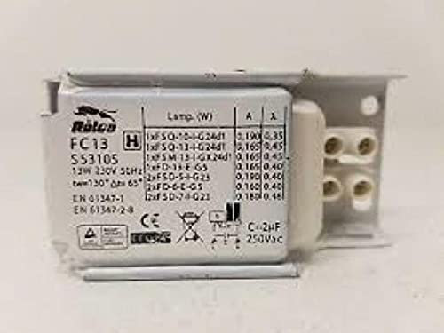 RELCO REATTORE FLUO COMPATTA A VITE FC13 230V T.U.V S53105
