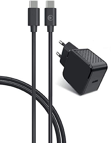 Kit Chargeur USB C 25W PD + Câble USB C/USB C 1.2m Noir Bigben