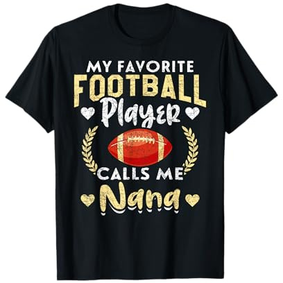 Funny Retired Football Player Grandma Nana American Football T-Shirt