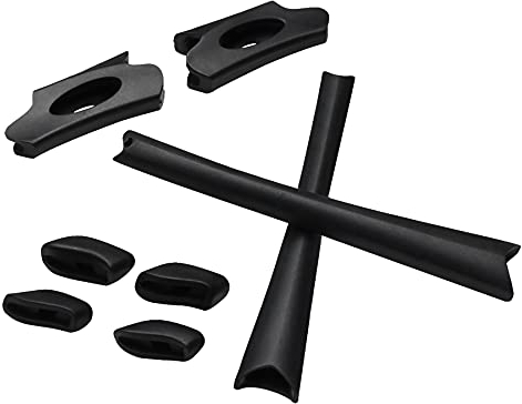 Black Ear Socks and Nose Pads for Oakley Flak Jacket/Flak Jacket XLJ Sunglasses