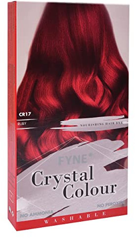 FYNE Crystal Colour – Coloration semi-permanente (rouge – rubis) | Coloration pour cheveux agréable et facile pour femme | Formule revitalisante intégrée, cheveux