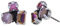 Konplott: Ohrstecker Sea Breeze pink/brown, edler dreifacher Kristall-Muschel-Ohrstecker in rosa, für Damen/Frauen