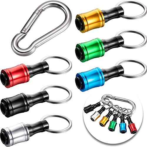 Zohino 6 Stück 1/4 Zoll Sechskantschaft Schlüsselanhänger Bithalter Verlängerung Bar Schraubendreher Bits Halter Stecknuss Adapter Bohrer Halter