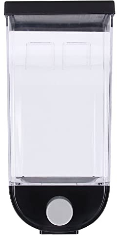 BuyWeek Müslispender, Wandmontage Getreidespender Quadratisch Trockenfutterspender Getreidebehälter Wäscheperlenspender für die Küche(1.5L)