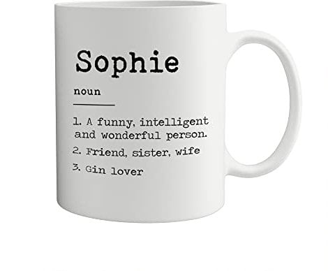 Personalised Name Dictionary Definition Mug | Christmas Birthday Father's Day Mother's Day Gift | Gift for Her Him Mum Dad Colleague