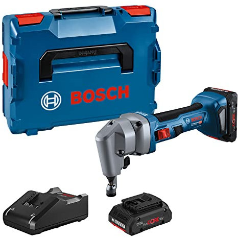 Bosch Professional Roditrice a batteria GNA 18V-16 E (potenza di 700 W, tecnologia motore brushless, 2 batterie ProCORE 4.0Ah, caricabatteria GAL 18V-40, in L-BOXX)