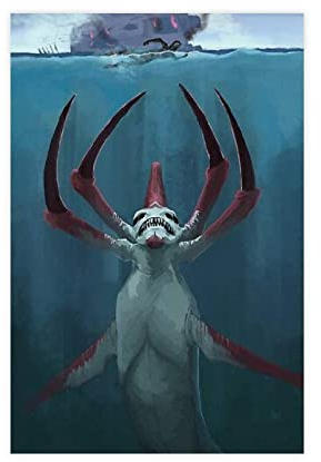 Subnautica Elektronische Spiele Leinwandposter (16) Leinwandposter Wandkunst Dekor Druck Bild Gemälde für Wohnzimmer Schlafzimmer Dekoration Rahmen Stil 30 x 45 cm