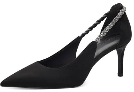 Tamaris Damen Pumps Textil Vegan Stilettoabsatz; BLACK/schwarz; 37 EU