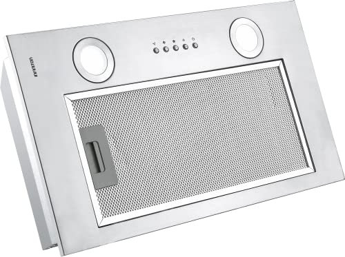 INFINITON CMPG-527 – Campana de grupo filtrante, Inox, 145W, 3 velocidades, 720m³/h de extracción, Filtro de aluminio 5 capas, 2 luces LED, Ancho 52cm, A+