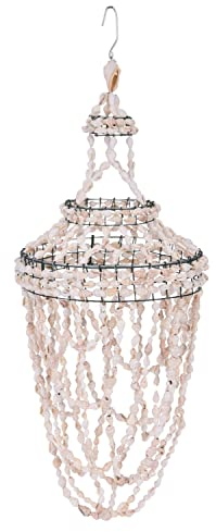Muschel-Windspiel - Weiß - Muscheln - Metall - 16 x 35 cm - inkl. Haken