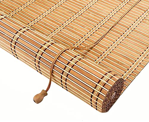 Store à Rouleau en Bambou Naturel,Store Enrouleur Exterieur,Store en Bois de Qualité Supérieure pour Portes de Fenêtres de Cuisine,Stores en Bambou,70% Panne D'électricité (W55xH180cm(22x71in))