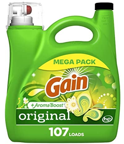 Gain + Aroma Boost Liquid Laundry Detergent Original Scent 107 Loads 154 oz HE Compatible