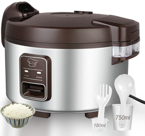 13L Commercial Large Capacity Rice Cooker for Resturant | 60 Cups rice cooked with One-Touch Operation | Auto keep warm for 12h