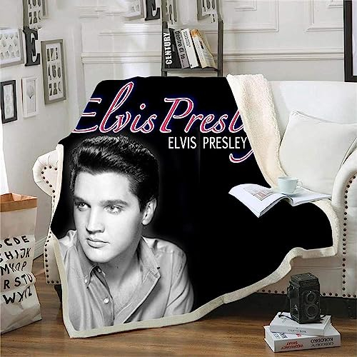 Zbeiba Flauschige Decke Kuscheldecken Couchdecke,Doppelseitiger Flanell Decke Geeignet für Elvs Preslay Fans,Super Weiche Schlafdecke（#6,150x200cm）