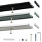 Gardineum - 2.80 m - Gardinenschiene, Vorhangschiene, glänzende Oberfläche, 2-läufig, 7 mm breit, 54.6 mm breit, schwarz