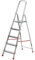 inferramenta Scala Scaletto 5 Gradini per uso professionale in Alluminio Portata 150 Kg Certificazione EN 131 Con Vano Portaoggetti