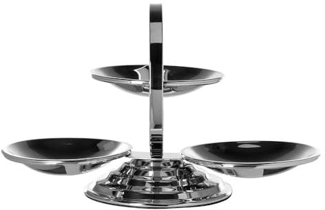 Fink SERVO, 3er Etagere, Etageren, Edelstahl, glatt, silberfarben, L. 50 cm, B. 24 cm, H. 31 cm