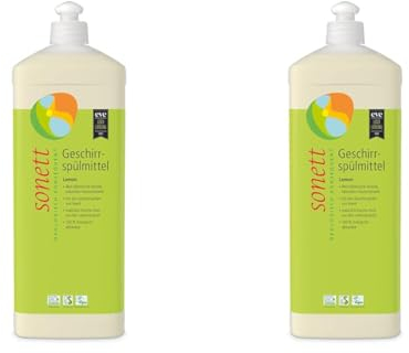 Sonett Geschirrspülmittel Lemon, 1 Liter (Packung mit 2)